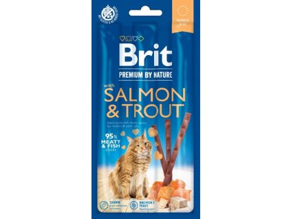 Brit Premium by Nature Cat Snack with Salmon & Trout 3 ks
