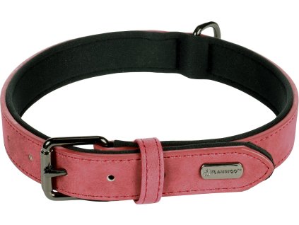Flamingo Delu Obojek s neoprenovym polstrovanim Cervena L 290620231549403438
