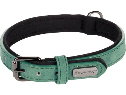 Flamingo Delu Obojek s neoprenovym polstrovanim Zelena S 2607202308452012864