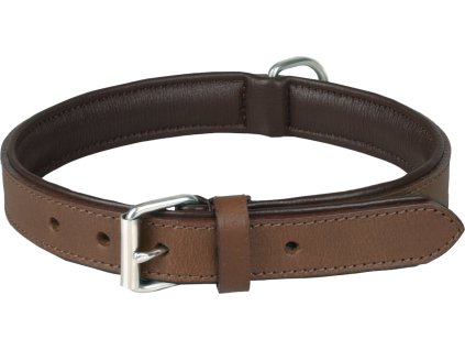 Flamingo Arizona Kozeny obojek s penovou vyplni Hneda L 2706202310213581523