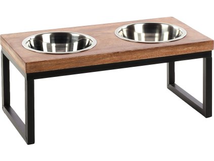 Flamingo Tommy Duo Dinner Stojan se 2 nerezovymi miskami 1600ml 2508202512072084004