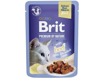 Brit Premium by Nature Cat Delicate Fillets in Jelly with Beef 85 g