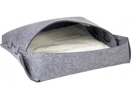 Flamingo Spaci pytel pro kocky GONZO plsteny sedy 50x50x25cm 0403202113264547929