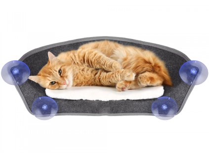 Flamingo Pelisek BENJI zavesny na okno plsteny sedy 62x24 5x22 5cm 0403202113292261264