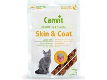 Canvit Snacks Cat Skin & Coat 100 g | Péče o srst a pokožku