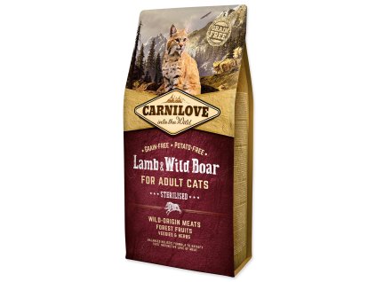 Carnilove Cat Lamb & Wild Boar Adult Sterilised 6kg