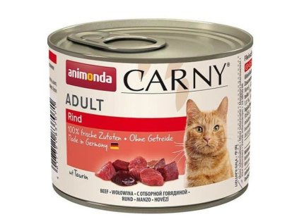 Animonda Carny Adult hovězí 200 g | Konzerva pro dospělé kočky