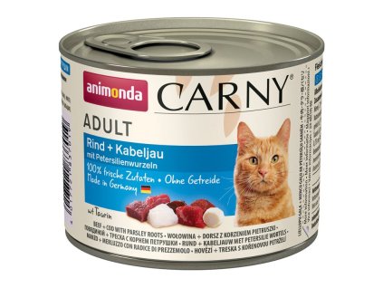 Animonda Carny Adult hovězí, treska & petržel 200 g | Konzerva pro kočky