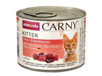 Animonda Carny Kitten hovězí & krůta 200 g | Konzerva pro koťata