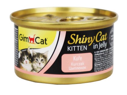 GIMCAT ShinyCat Kitten kuře 2×70 g | Konzerva pro koťata