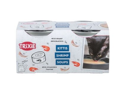 TRIXIE Shrimp Soup krevety & kuře tekutý pamlsek pro kočky, (BAL 4 x 80 g)