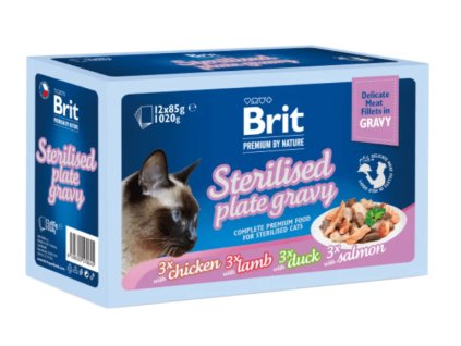 Brit Premium Cat D Fillets Gravy FamPlate Steril.1020g