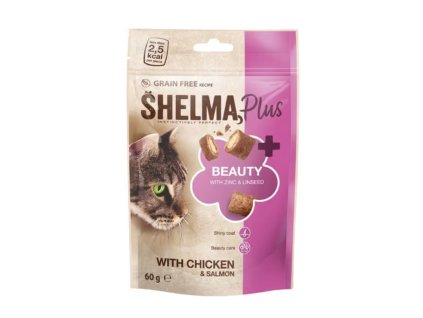 Shelma Cat Snack Beauty polštářky GF 60 g