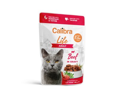 Calibra Cat Life kapsa Adult Beef in gravy 85g