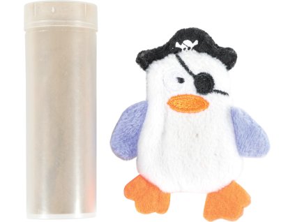 Hračka kočka PIRATE plnící+šanta bílá