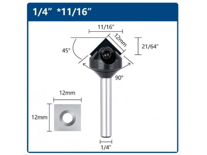 V-fréza VBD 90°x6,35