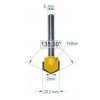 Grooving V cutter 135° 20mm