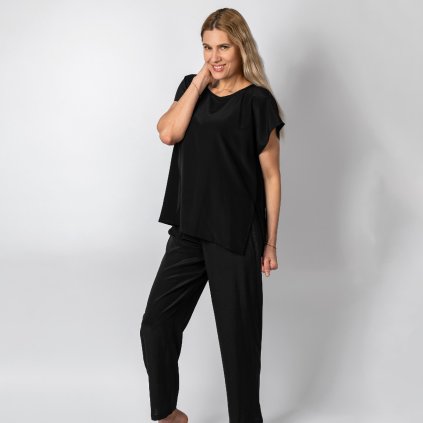 ROSANNA | hedvábné pyžamo | NERO