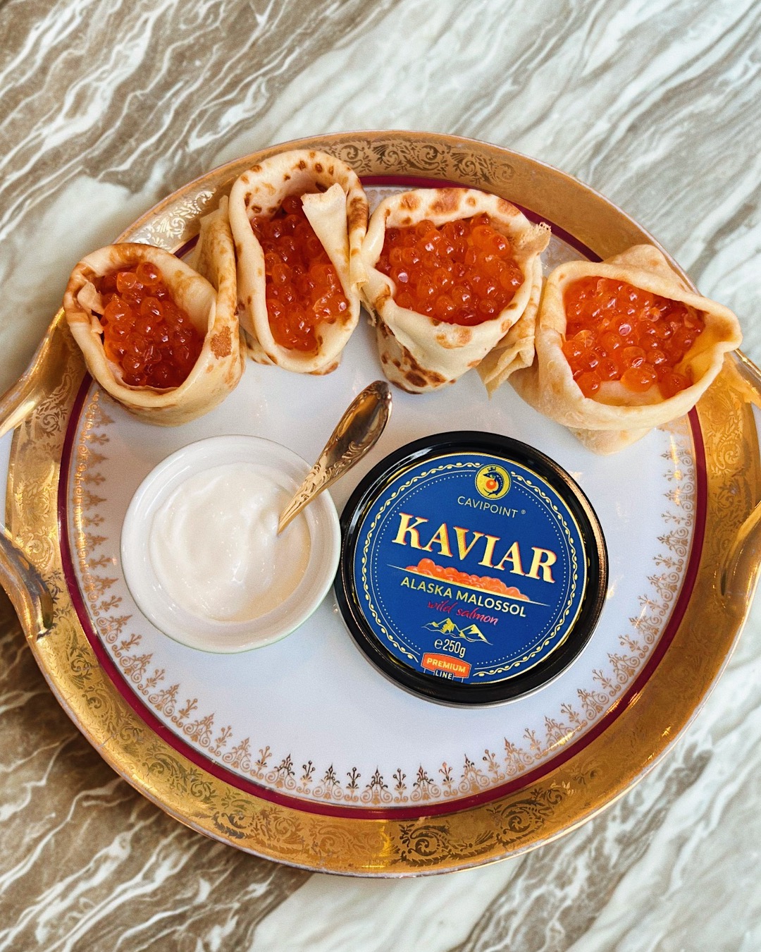 Recept: Bliny s kaviárem a zakysanou smetanou