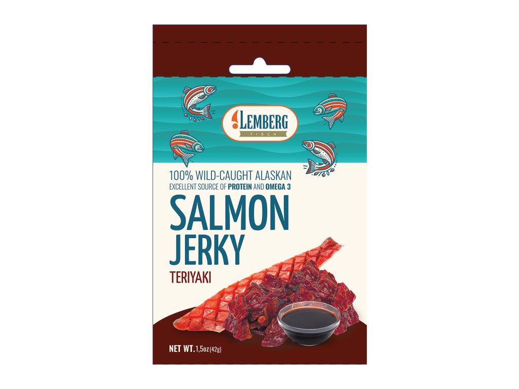 Jerky z lososa Teriyaky, 42g