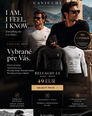 CAVICCHI PRIVÉ. Vrstvy Žvota v Rytme Jesene 2026. I AM. I Feel. I Know. Everything Else is a Choice....