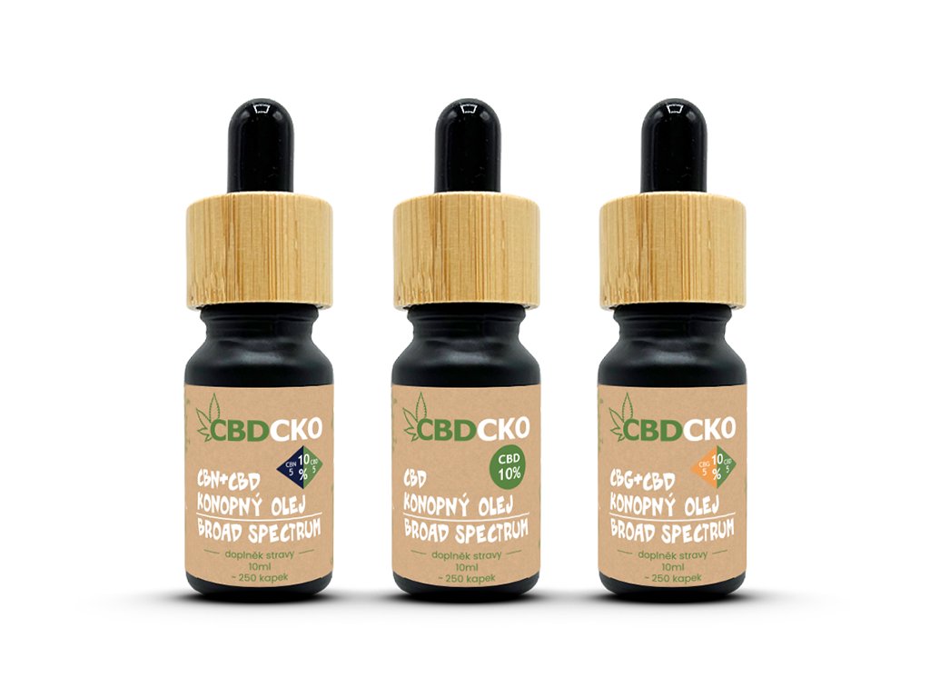 1x CBG olej 5% + 1x CBD olej 10% + 1x CBN olej 5%