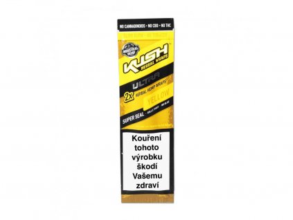 Kush Herbal Hemp Blunt Wraps Ultra Yellow