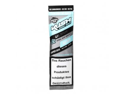 Kush Herbal Hemp Blunt Wraps Ultra Silver