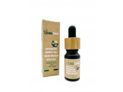 Konopný olej 3v1, 10% CBD + 10% CBG + 10% CBN