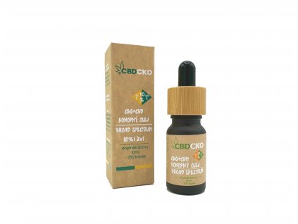 Konopný olej CBG 5% + CBD 5% broad spectrum 10% 10 ml