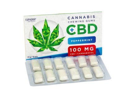 Euphoria, Konopné žvýkačky s příchutí máty 100 mg CBD