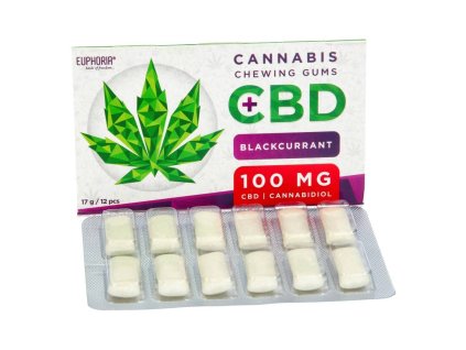 Euphoria, Konopné žvýkačky s příchutí černého rybízu 100 mg CBD
