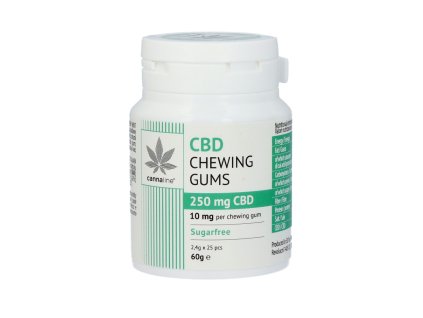 Cannaline, CBD žvýkačky 250 mg CBD, s příchutí konopí a máty