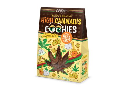 Euphoria, Konopné sušenky s CBD - High Cannabis cookies Chocolate 100 g