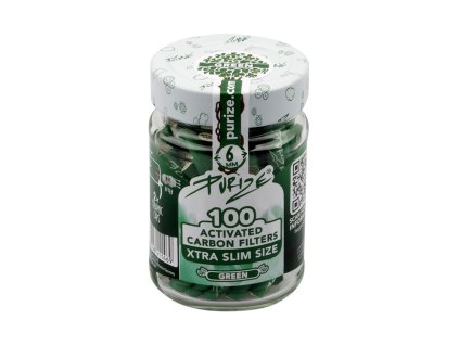 purize uhlikove filtry xtra slim size doza 100 ks zelena