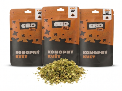 Trim Trio — CBD, CBD Premium & CBG květy trim mix