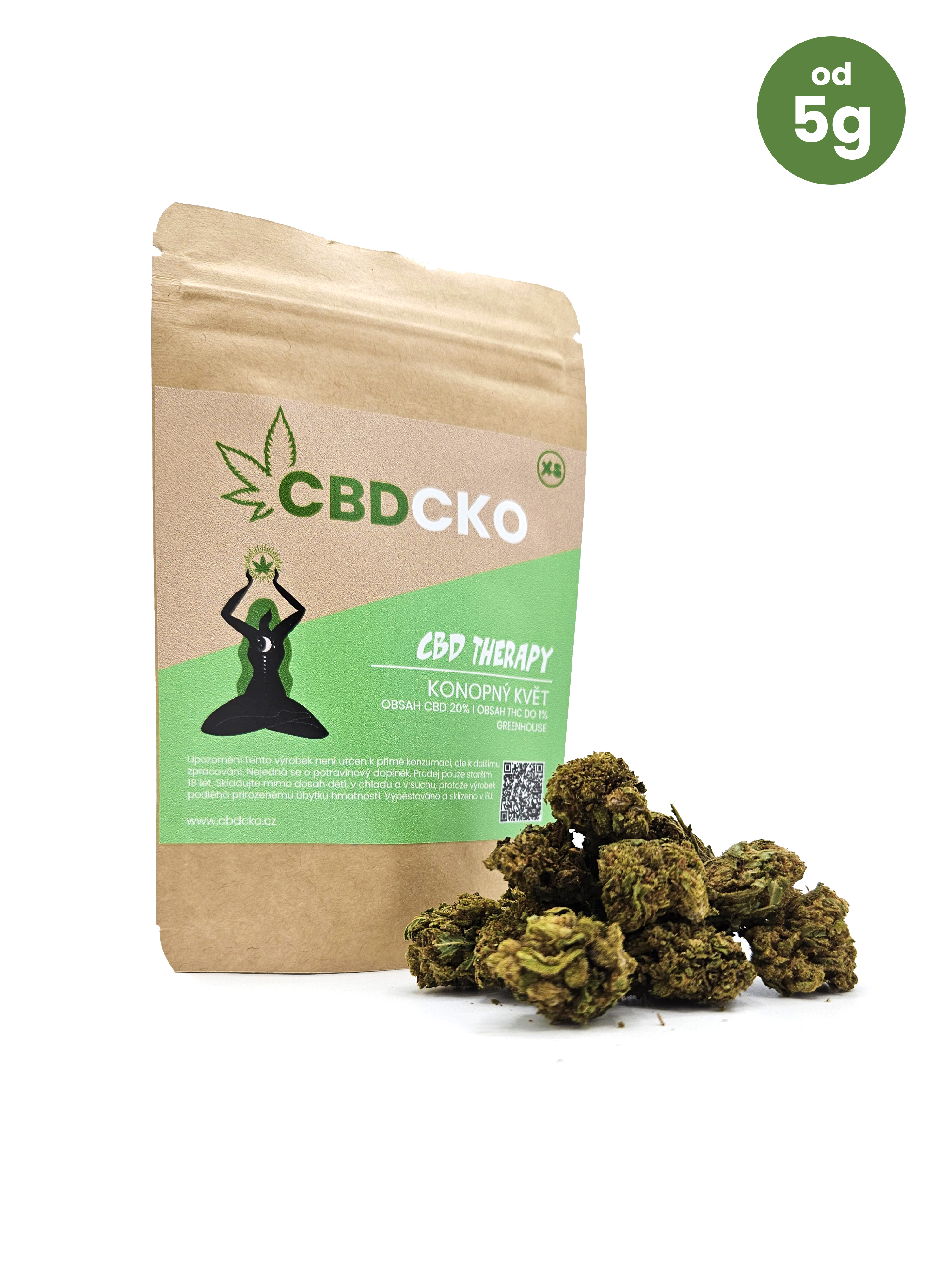 CBDčko CBD konopný květ Therapy (malé paličky) Váha: 500 g