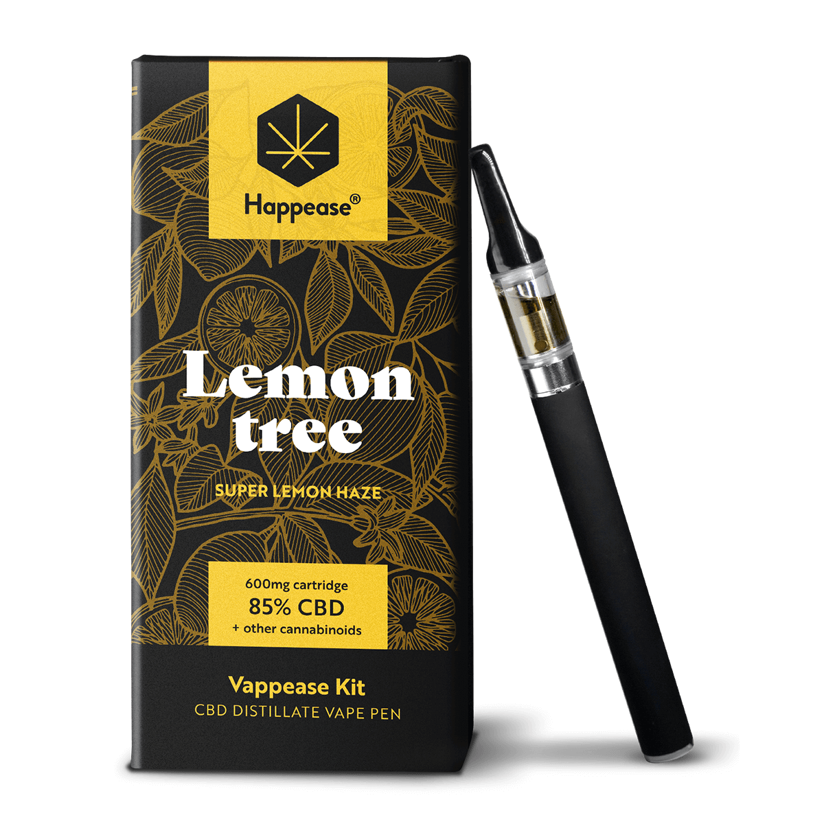 Happease Lemon Tree - Vapovací sada, 85 % CBD, 600 mg