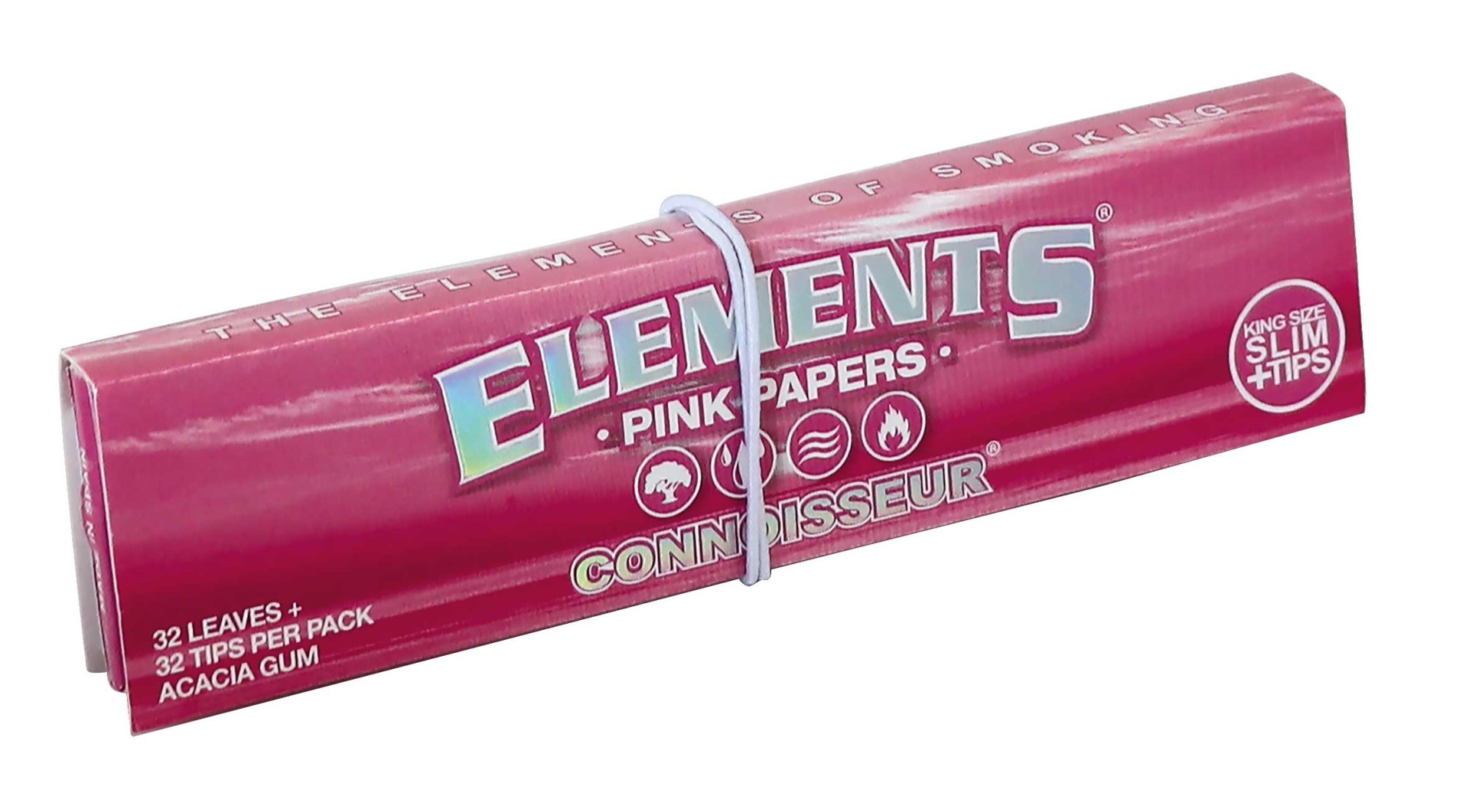 ELEMENTS PINK CONNOISSEUR King Size Slim - papírky + filtry, 32 ks v balení