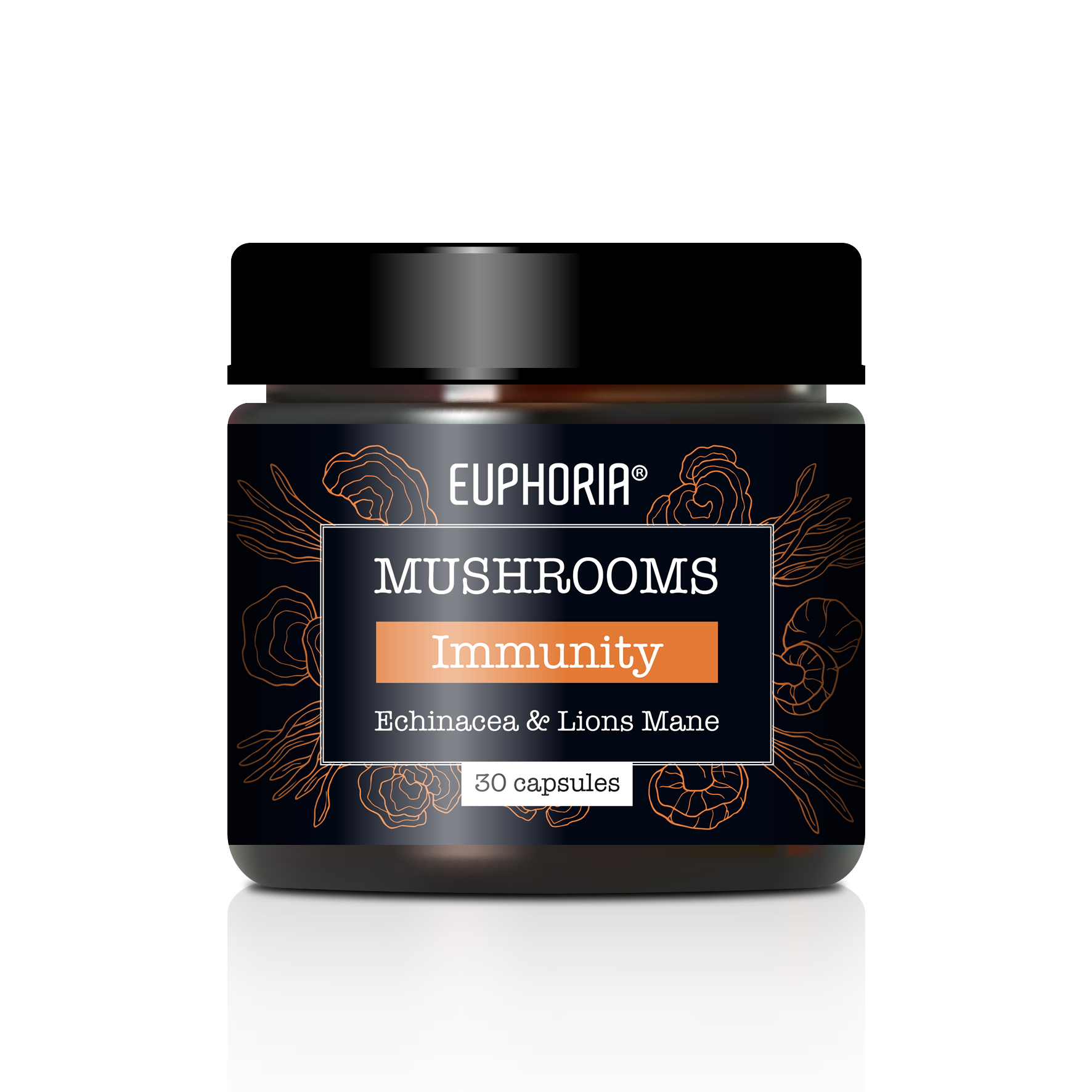Euphoria Euphoria, Houbové kapsle Immunity, Echinacea & Lions Mane, 30 ks kapslí