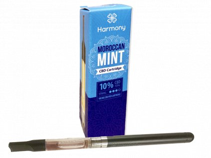 Harmony CBD Pen Set: Moroccan Mint cartridge s osvěžujícím účinkem, snadné zapojení a 100 mg/ml CBD obsahem