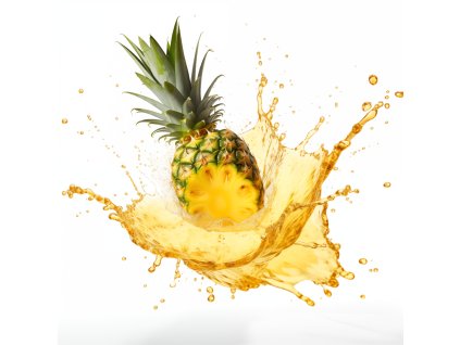 fresh pineapple splashing into vibrant juice creating dynamic scene fruit liquid