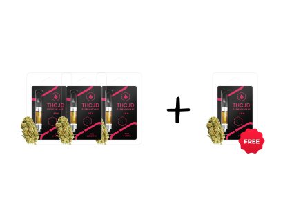 3+1 Free 20% THCJD Cartridge 1 ml