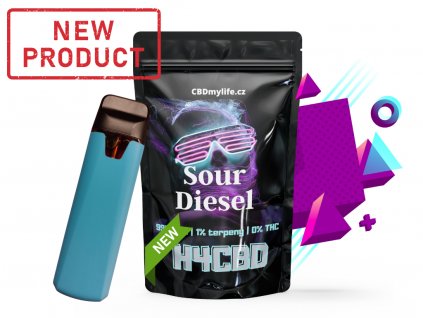 H4CBD 99% jednorázové Sour Diesel - 1ml CBDmylife