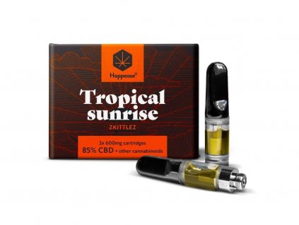 Happease Tropical Sunrise 85% CBD, 600mg Cartridges
