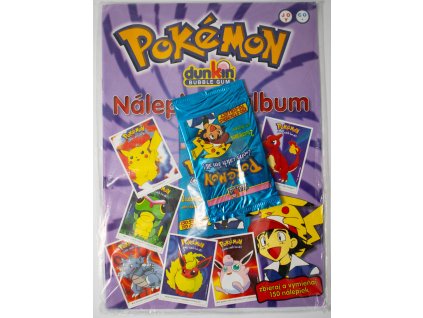 Nálepkový album Pokemon Dunkin Fialový