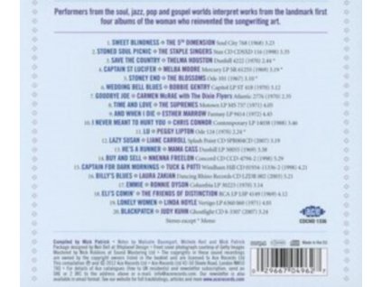 VARIOUS ARTISTS - Sassafras & Moonshine - The Songs Of Laura Nyro (CD)