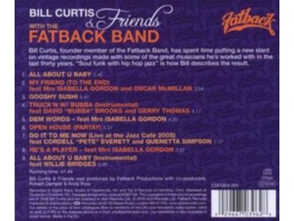 FATBACK BAND - Bill Curtis & Friends With Fatback Band (CD)