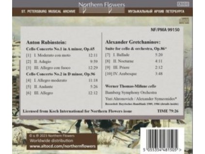 WERNER THOMAS-MIFUNE - Anton Rubinstein: Vc Cons Nos. 1-2 Alexander (CD)
