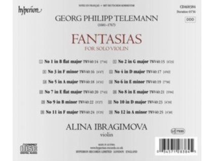 ALINA IBRAGIMOVA - Telemann: Fantasias For Solo Violin (CD)